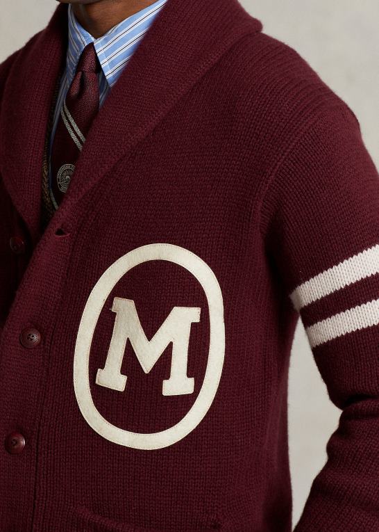 rig rubin Mænd Ralph Lauren morehouse-kollektionen sjalcardigan Z426B1279