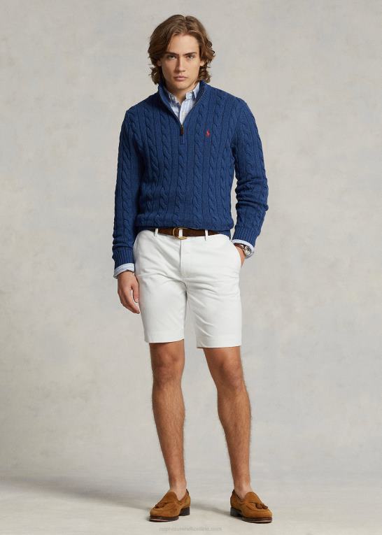 rustik marine lyng Mænd Ralph Lauren kabelstrikket bomuldstrøje Z426B1130
