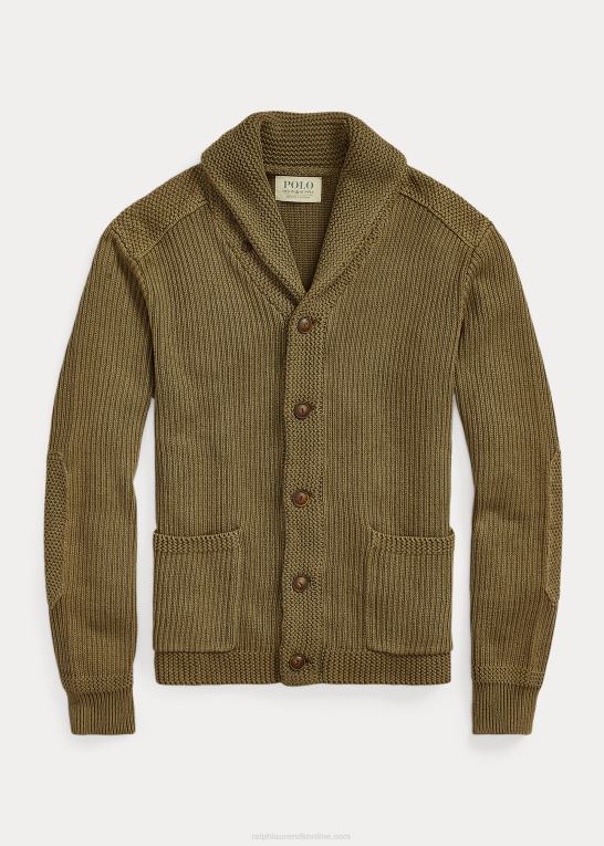 sandsurf vask Mænd Ralph Lauren cardigan med sjalkrave i bomuld Z426B8528