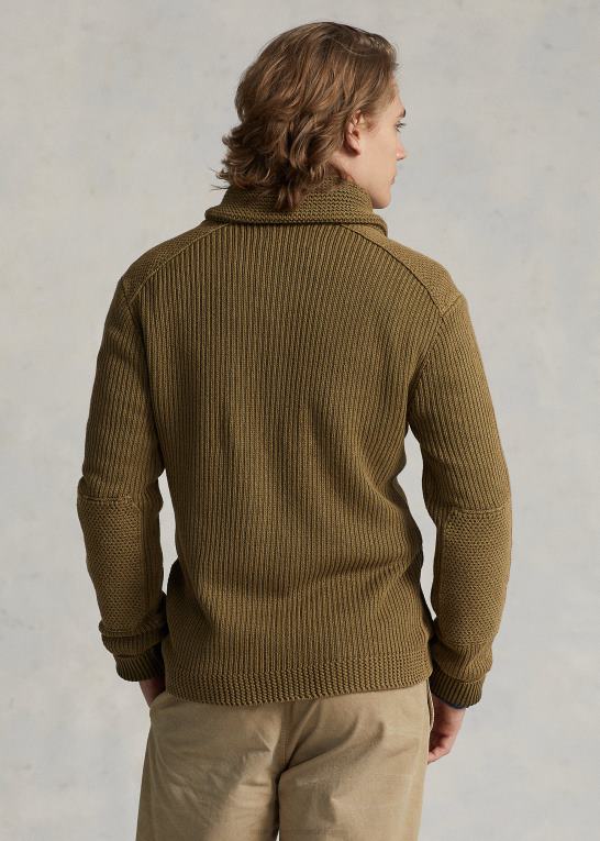 sandsurf vask Mænd Ralph Lauren cardigan med sjalkrave i bomuld Z426B8528