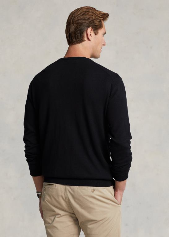 sort Mænd Ralph Lauren bomuldstrøje med v-hals Z426B8567