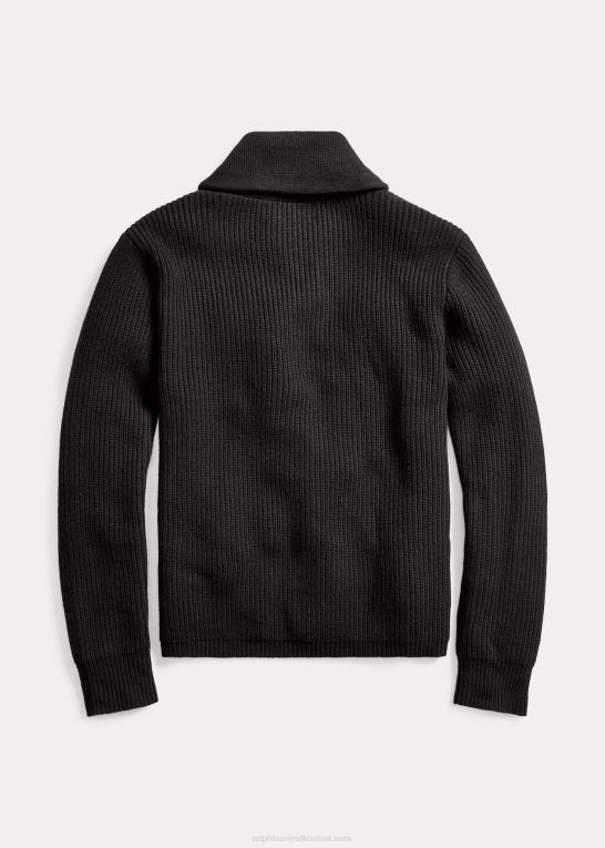 sort Mænd Ralph Lauren kashmir cardigan med sjalkrave Z426B1783
