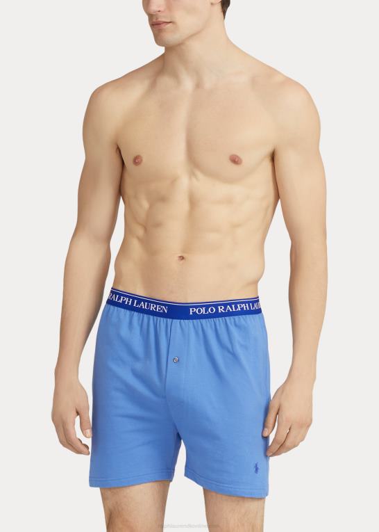 blå assorteret Mænd Ralph Lauren dæmpende strik boxer 5-pak Z426B8550
