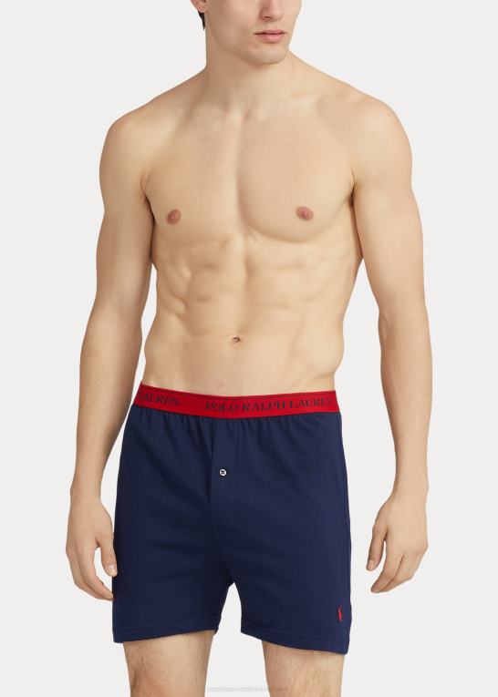 blå assorteret Mænd Ralph Lauren dæmpende strik boxer 5-pak Z426B8550