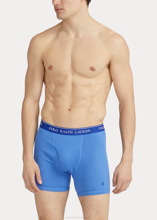blå assorteret Mænd Ralph Lauren fugttransporterende boksershorts 3-pak Z426B8552