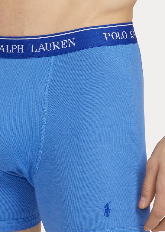 blå assorteret Mænd Ralph Lauren fugttransporterende boksershorts 3-pak Z426B8552