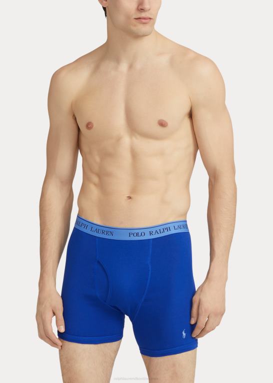 blå assorteret Mænd Ralph Lauren fugttransporterende boksershorts 3-pak Z426B8552