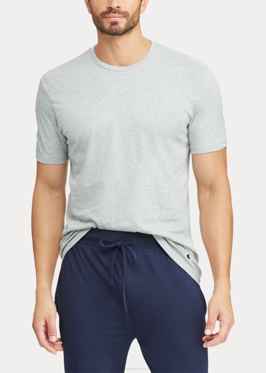 blå assorteret Mænd Ralph Lauren klassisk wicking crew undertrøje 3-pak Z426B223