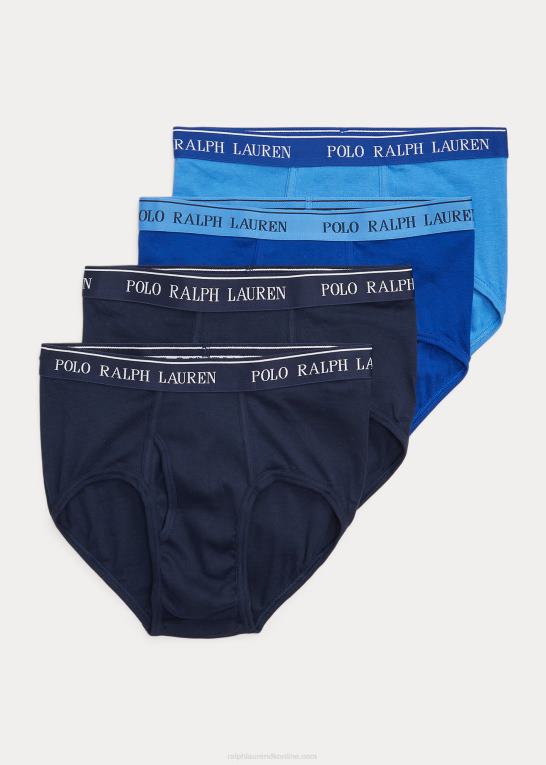 blå assorteret Mænd Ralph Lauren transporterende mellemhøj trusse 4-pak Z426B8537