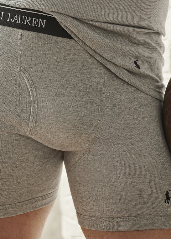 blå/grå/rød Mænd Ralph Lauren fugttransporterende boksershorts 5-pak Z426B270