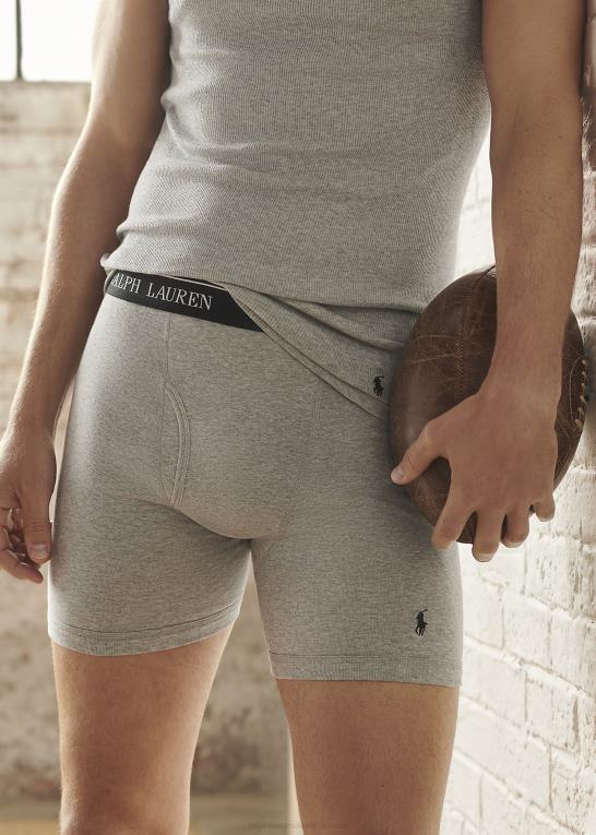 blå/grå/rød Mænd Ralph Lauren fugttransporterende boksershorts 5-pak Z426B270