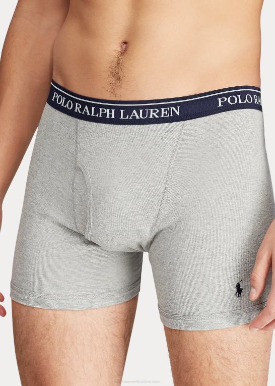 blå/grå/rød Mænd Ralph Lauren fugttransporterende boksershorts 5-pak Z426B270
