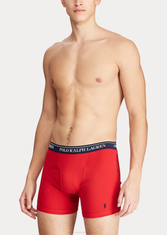 blå/grå/rød Mænd Ralph Lauren fugttransporterende boksershorts 5-pak Z426B270