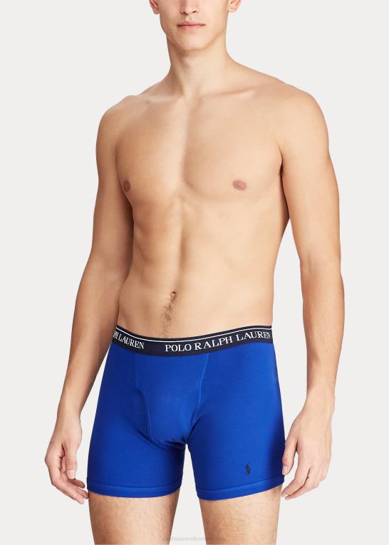 blå/grå/rød Mænd Ralph Lauren fugttransporterende boksershorts 5-pak Z426B270