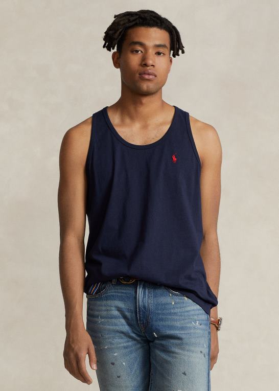blæk Mænd Ralph Lauren vasket jersey tank Z426B266