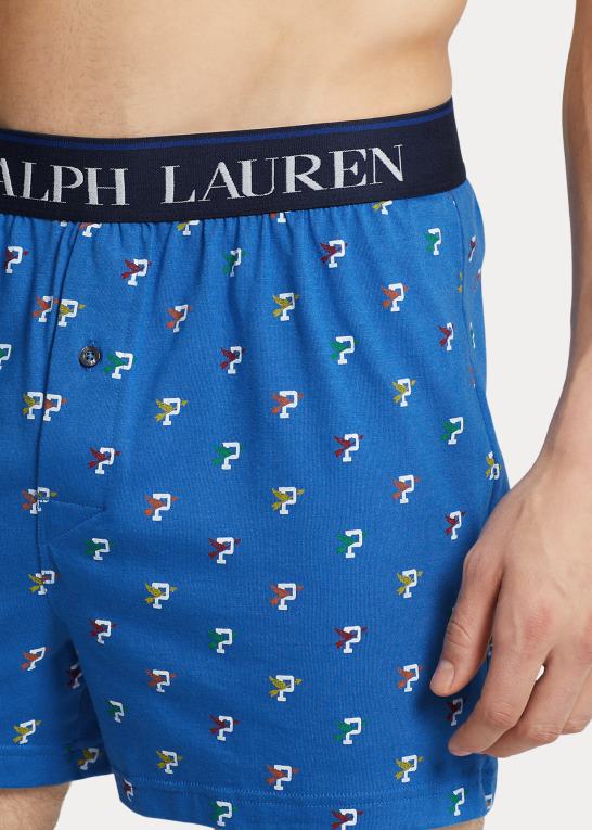 drageblåt p-wing print Mænd Ralph Lauren p-wing bomuld-modal strik boxer Z426B796