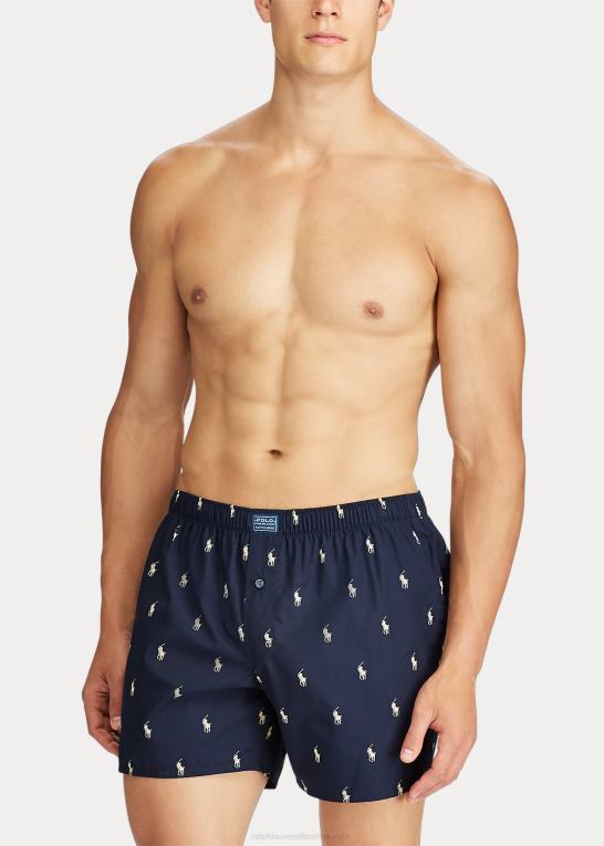 flåde Mænd Ralph Lauren allover ponybokser Z426B622