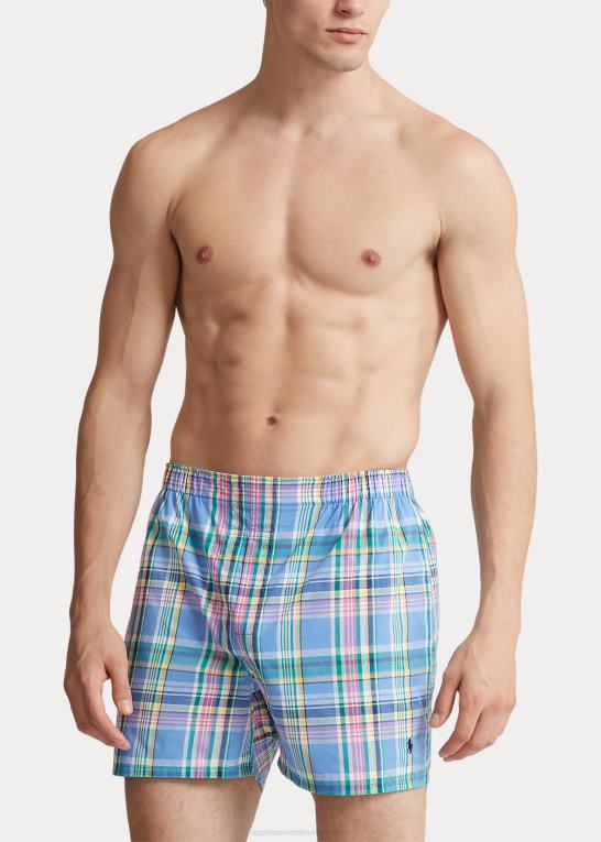 flamingoer/paradis plaid Mænd Ralph Lauren klassisk boxer 3-pak Z426B258