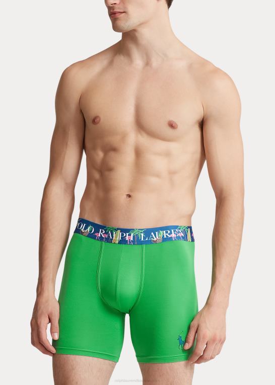 golfgrøn/grafisk royal Mænd Ralph Lauren microfiber boxer trusse Z426B262