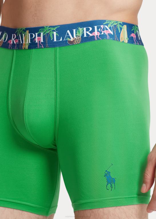 golfgrøn/grafisk royal Mænd Ralph Lauren microfiber boxer trusse Z426B262