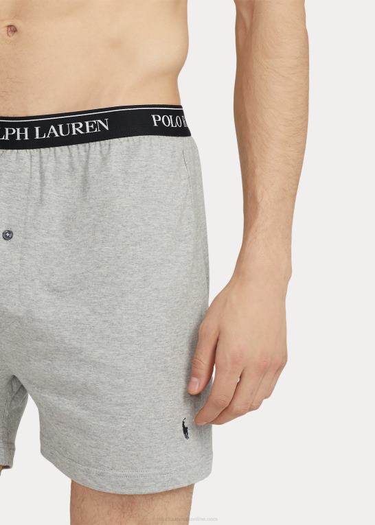 grå assorteret Mænd Ralph Lauren dæmpende strik boxer 5-pak Z426B8551