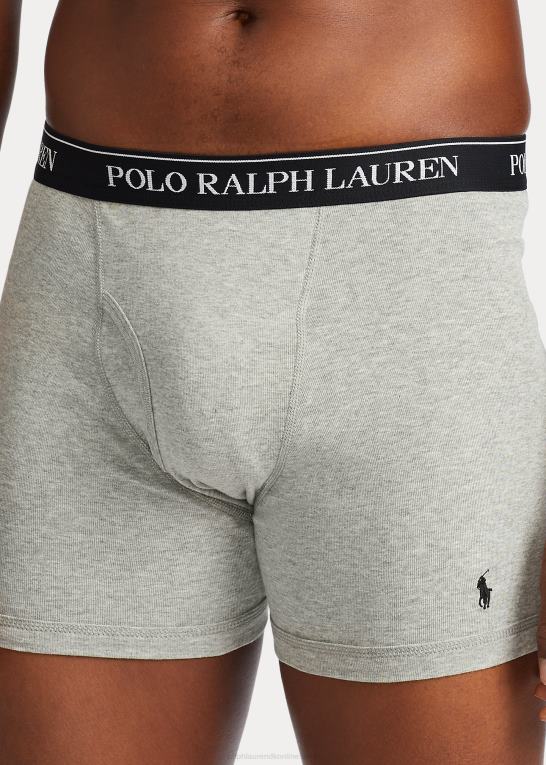 grå assorteret Mænd Ralph Lauren fugttransporterende boksershorts 3-pak Z426B8553