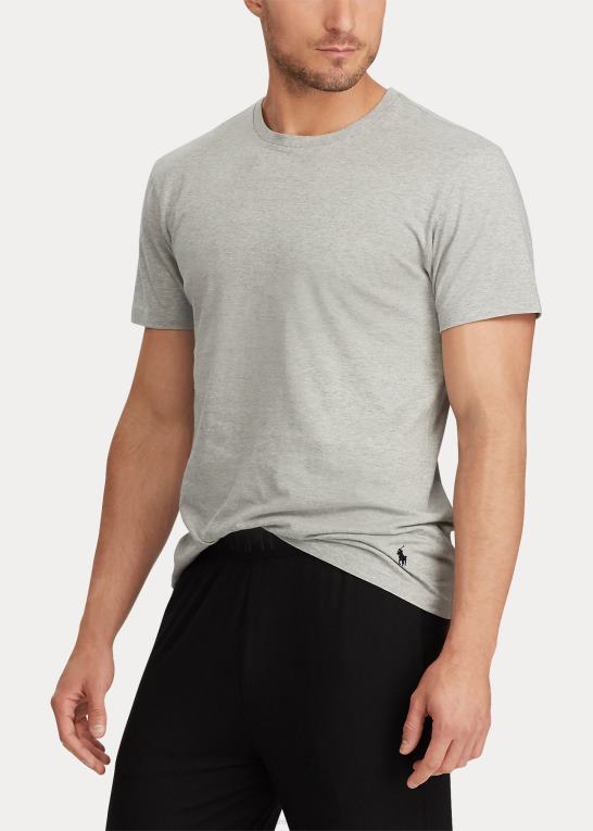 grå assorteret Mænd Ralph Lauren klassisk wicking crew undertrøje 3-pak Z426B224