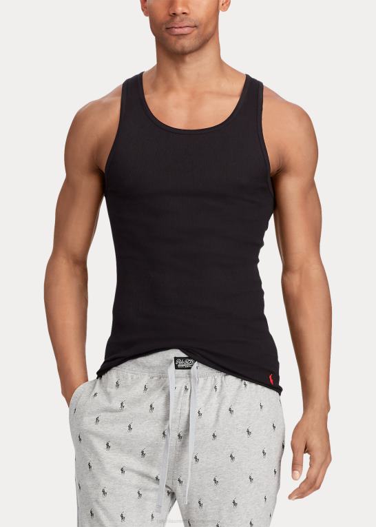 grå assorteret Mænd Ralph Lauren klassisk wicking tank undertrøje 3-pak Z426B219