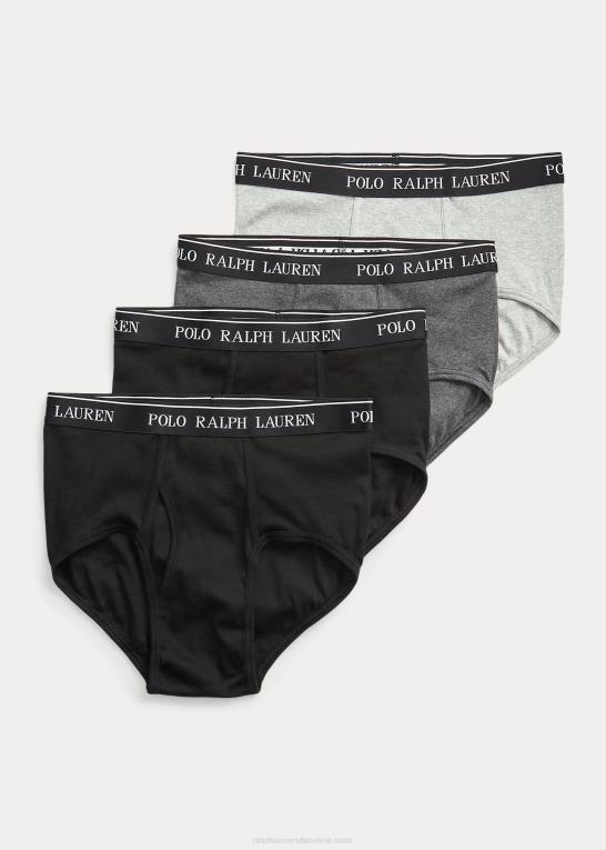grå assorteret Mænd Ralph Lauren transporterende mellemhøj trusse 4-pak Z426B8536