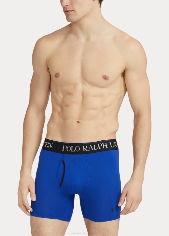 grå/blå Mænd Ralph Lauren 4d-flex boxershorts 3-pak Z426B960