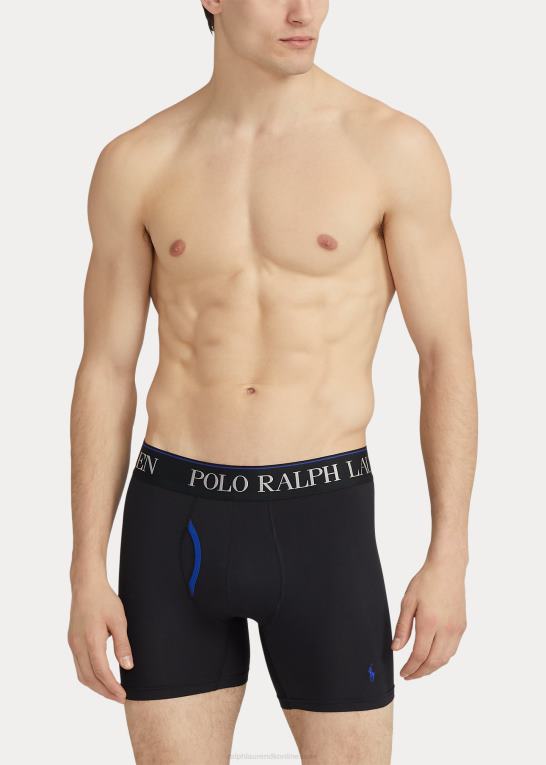 grå/blå Mænd Ralph Lauren 4d-flex boxershorts 3-pak Z426B960