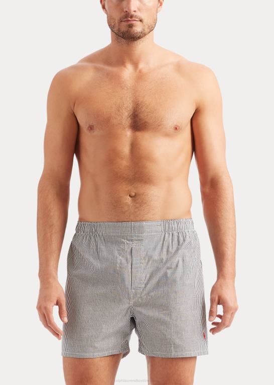 grå/blå Mænd Ralph Lauren klassisk vævet bomuldsbokser 5-pak Z426B268