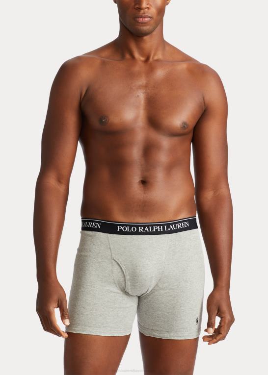 grå/rød/sort Mænd Ralph Lauren fugttransporterende boksershorts 3-pak Z426B8554