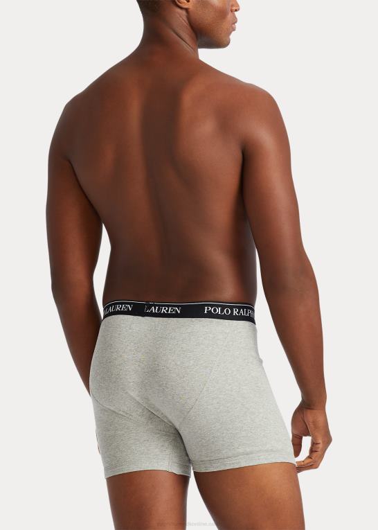 grå/rød/sort Mænd Ralph Lauren fugttransporterende boksershorts 3-pak Z426B8554
