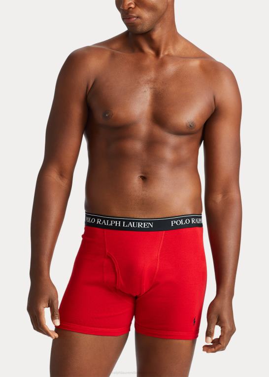 grå/rød/sort Mænd Ralph Lauren fugttransporterende boksershorts 3-pak Z426B8554