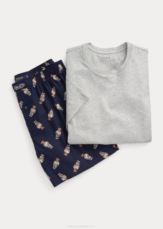 hampton bjørn Mænd Ralph Lauren boksersæt i bomuld med rund hals og polobjørn Z426B709