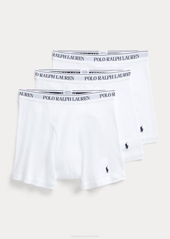 hvid Mænd Ralph Lauren fugttransporterende boksershorts 3-pak Z426B8555