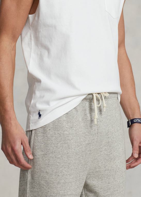 hvid Mænd Ralph Lauren jersey lomme tank Z426B227