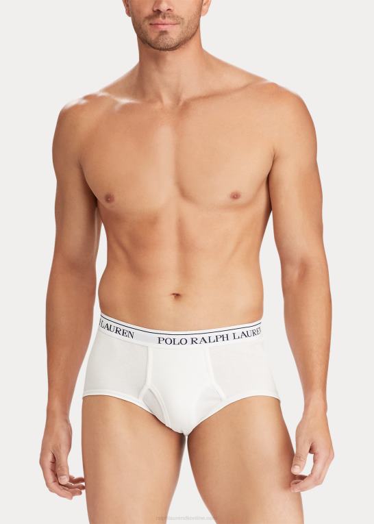 hvid Mænd Ralph Lauren klassisk mellemhøj trusse 2-pak Z426B1684