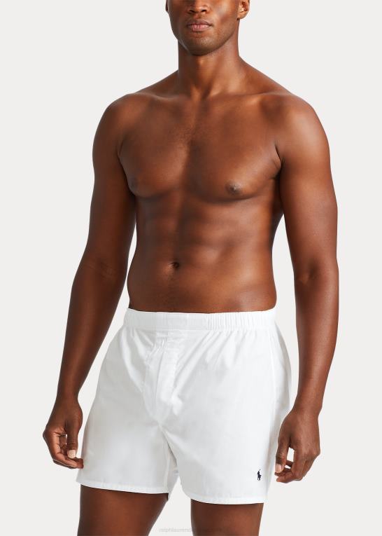 hvid Mænd Ralph Lauren klassisk vævet bomuldsboxer 3-pak Z426B8545
