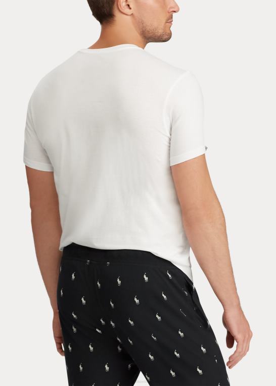 hvid Mænd Ralph Lauren klassisk wicking crew undertrøje 3-pak Z426B225