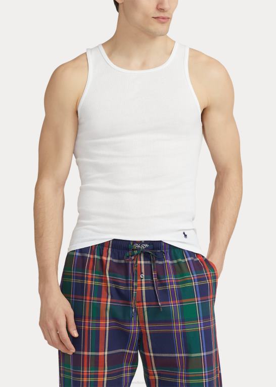 hvid Mænd Ralph Lauren klassisk wicking tank undertrøje 5-pack Z426B228
