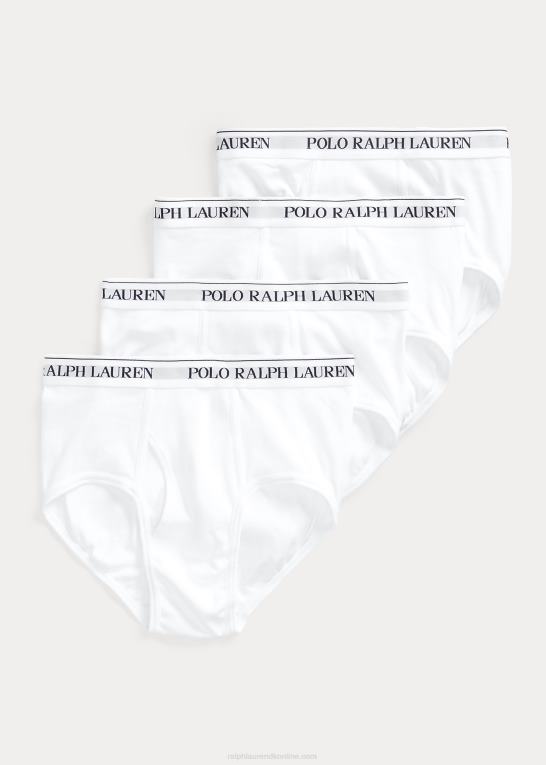 hvid Mænd Ralph Lauren transporterende mellemhøj trusse 4-pak Z426B8538