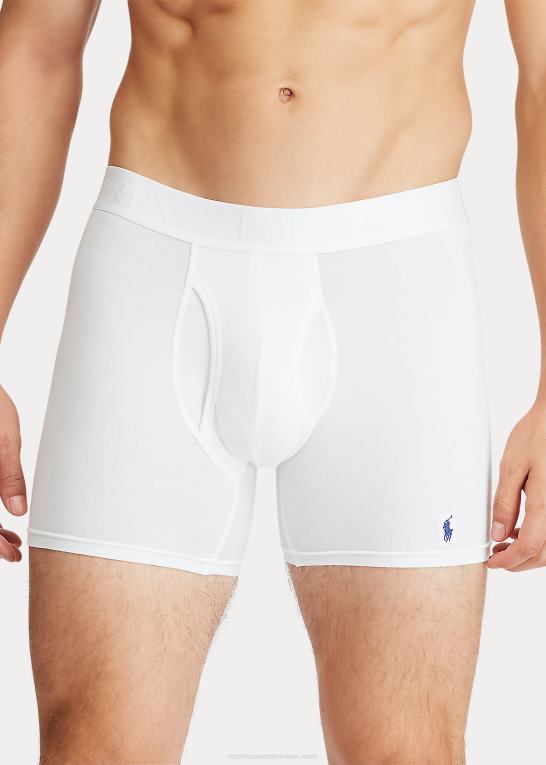 hvid/blå Mænd Ralph Lauren 4d-flex boxershorts 3-pak Z426B273