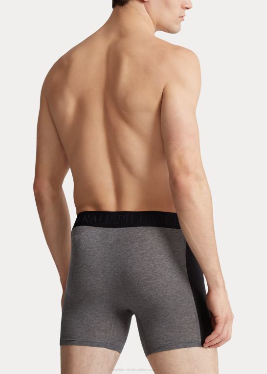 kul/grå/sort Mænd Ralph Lauren 4d-flex max flex boxershorts 3-pak Z426B608
