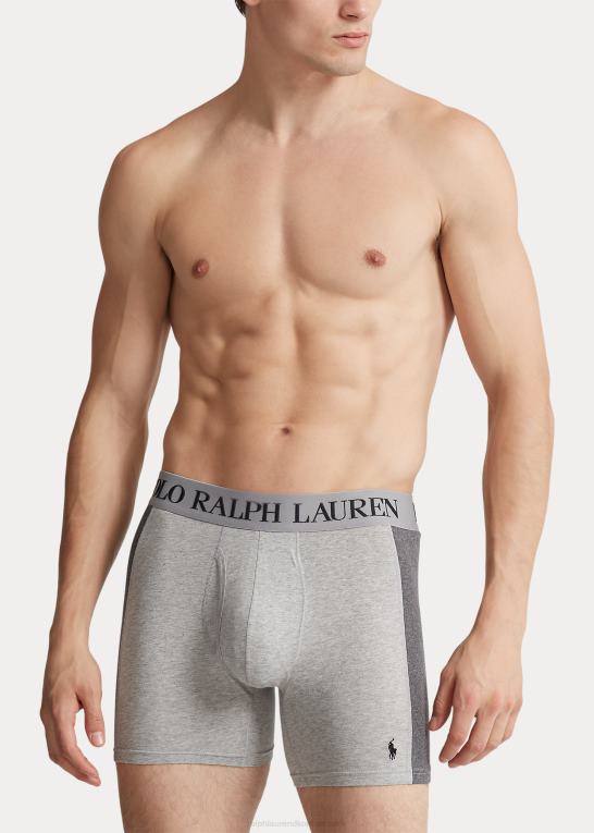 kul/grå/sort Mænd Ralph Lauren 4d-flex max flex boxershorts 3-pak Z426B608