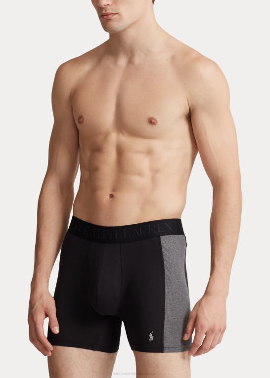 kul/grå/sort Mænd Ralph Lauren 4d-flex max flex boxershorts 3-pak Z426B608