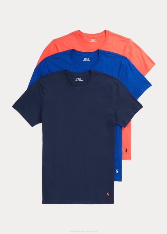 marine/heritage royal/rød Mænd Ralph Lauren klassisk wicking crew undertrøje 3-pak Z426B263