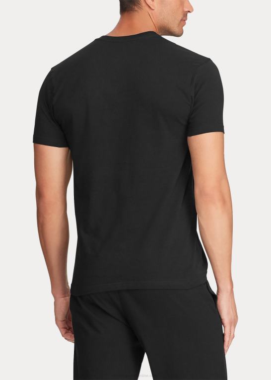 marineblå/hvid/sort Mænd Ralph Lauren klassisk wicking v-hals undertrøje 3-pack Z426B8584