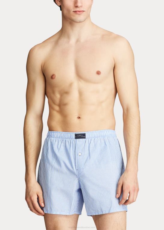 marineblå stribe Mænd Ralph Lauren vævet bomuldsbokser Z426B198